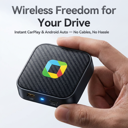 ✨ Wireless CarPlay & Android Auto Adapter – Easy Plug-and-Play Smart Car AI Box for iOS & Android