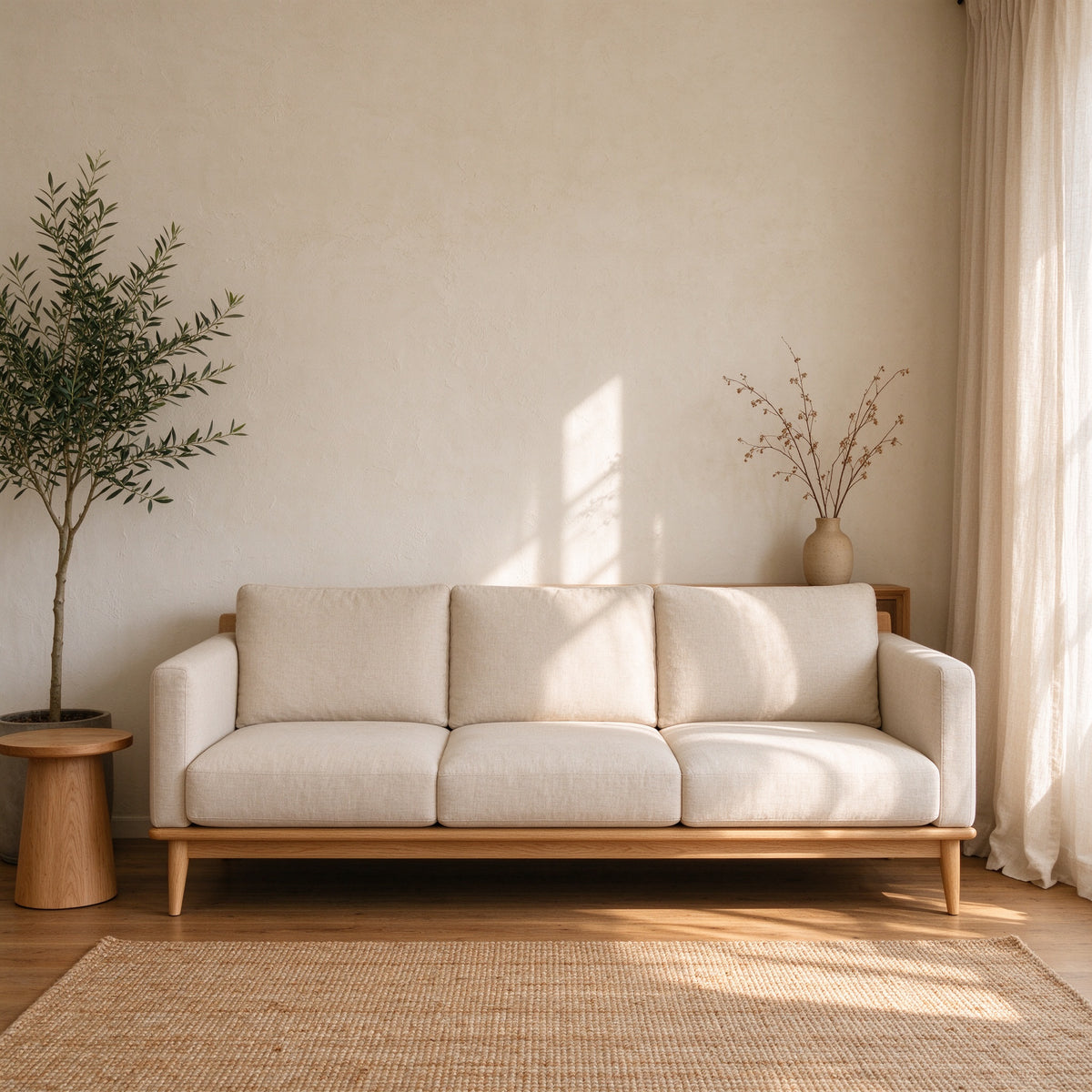 Haven Linen Sofa - Oatmeal