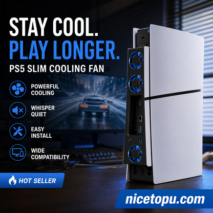 🔥Limited time 50% off！🌬️Must-have for summer gamers！❄️External Cooling Fan for PS5 Slim