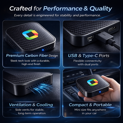 ✨ Wireless CarPlay & Android Auto Adapter – Easy Plug-and-Play Smart Car AI Box for iOS & Android