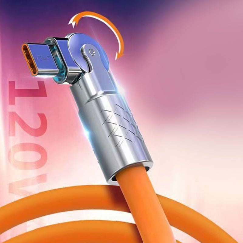 ⌛limited-time 50% off🔥120W 3 in 1 Rotating Elbow Fast Charging Data Cable⚡