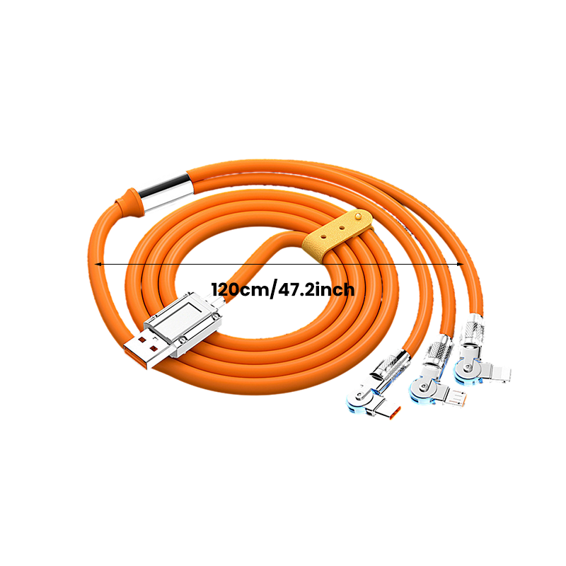 ⌛limited-time 50% off🔥120W 3 in 1 Rotating Elbow Fast Charging Data Cable⚡