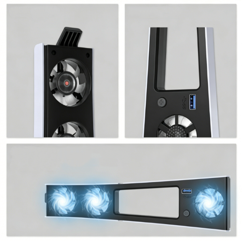 🔥Limited time 50% off！🌬️Must-have for summer gamers！❄️External Cooling Fan for PS5 Slim